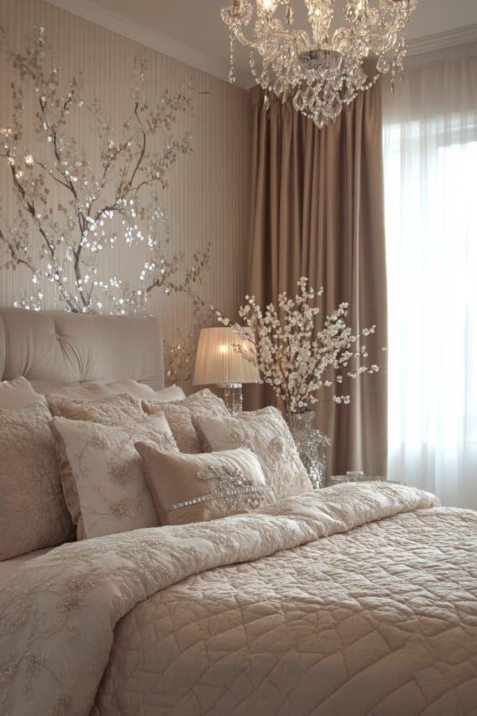 Crystal Embellished Baddie Bedroom