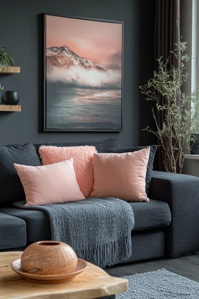 Soft Pastels with Dark Grey