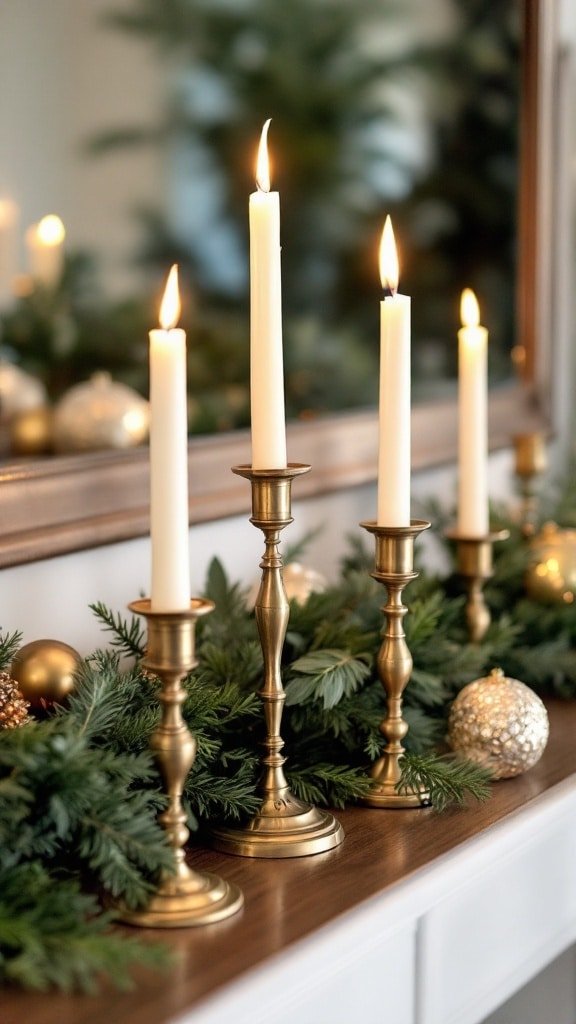 Antique Brass Candle Holders