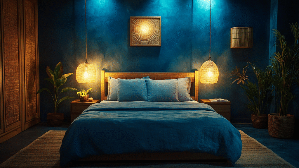 dark boho bedroom