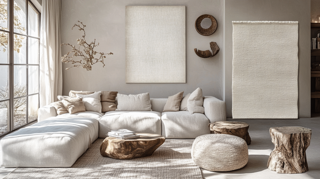 modern boho living room