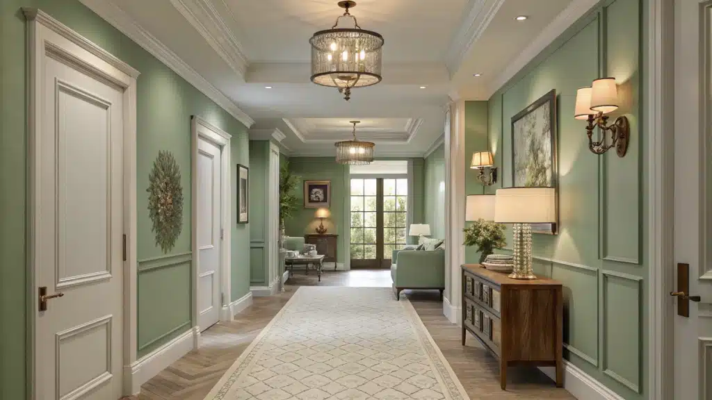 Sage Green Hallway