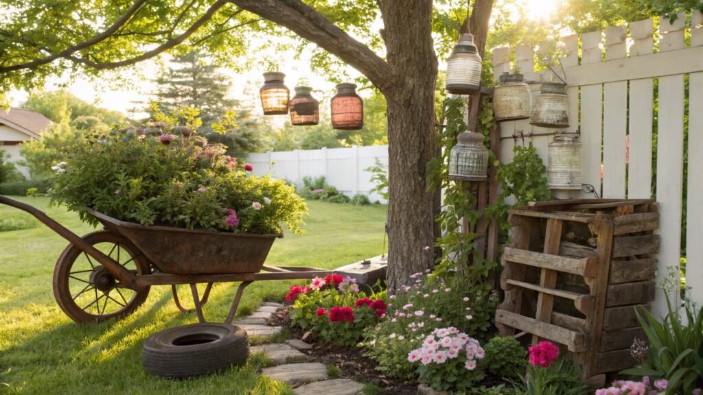upcycled garden decor ideas
