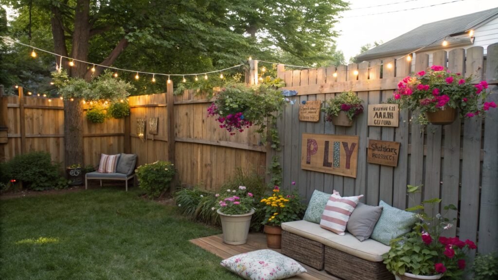 yard fence decor ideas